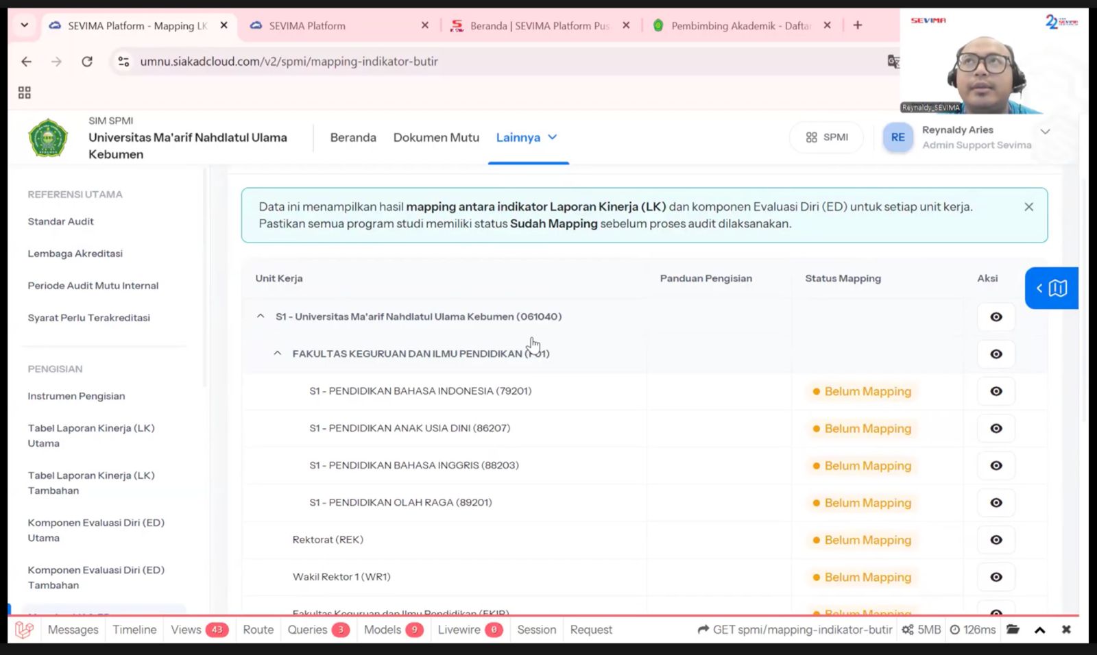 LPM UMNU Kebumen Gelar Pelatihan Audit Mutu Internal Berbasis Digital Bersama SEVIMA