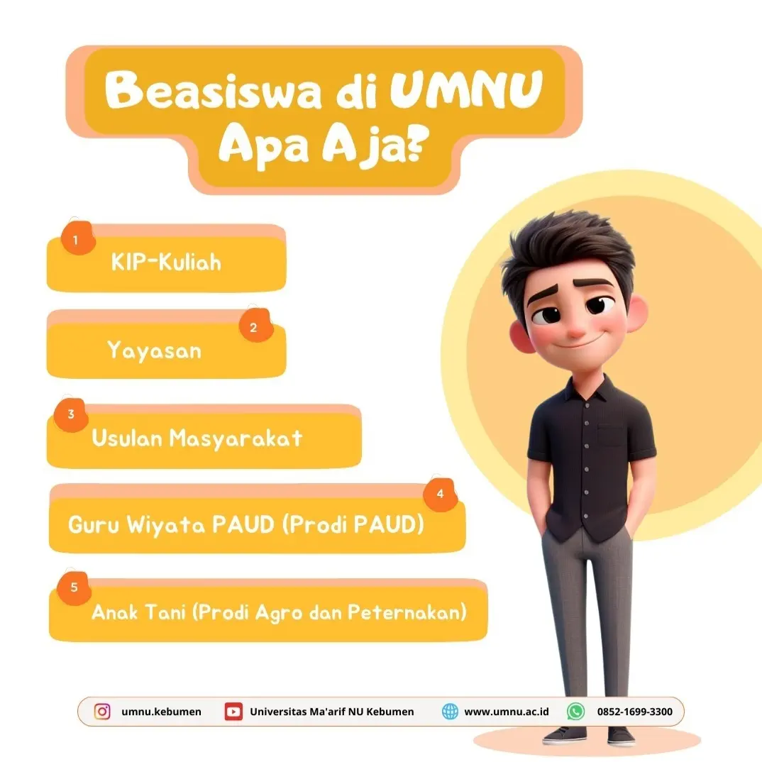 Kuliah Lebih Ringan dengan Beasiswa, UMNU Kebumen Tawarkan Beragam Pilihan Bantuan Pendidikan